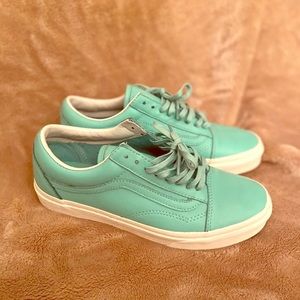 Vans Old skool Teal pastel leather/white